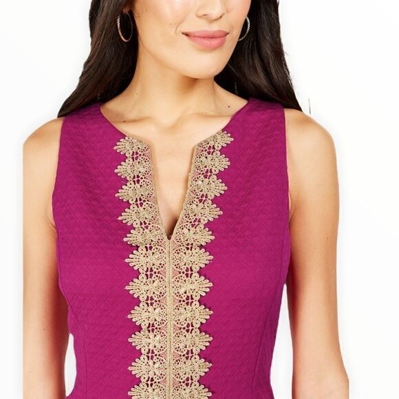 Pappagallo Lace-Trim Sheath Dress in Size 8 - Picture 5 of 5